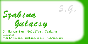 szabina gulacsy business card